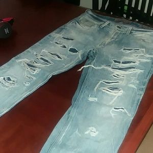 Guess Orginal Straight Ripped Denim Jeans